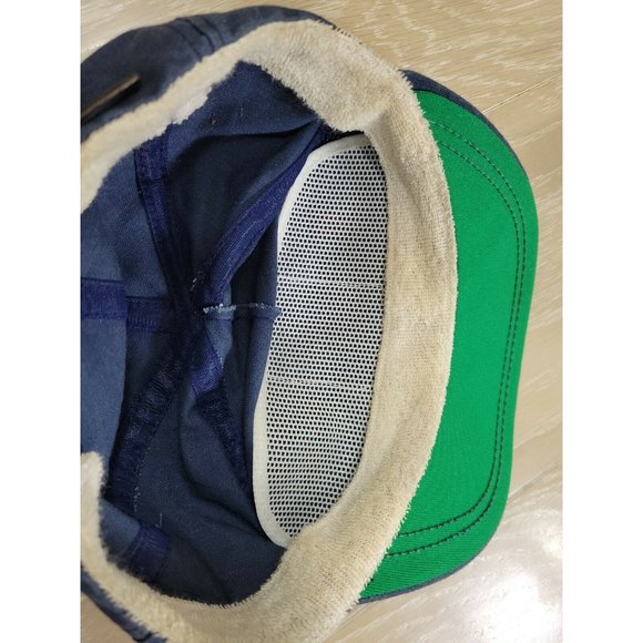 Life Member TROA Member Hat Leather Strapback Bump Front Patch Front Blue VTG - Picture 10 of 11